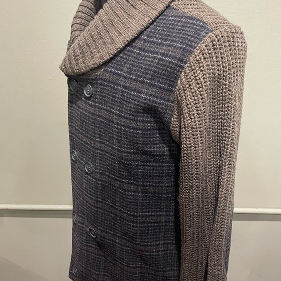 Lavane sweater double breasted olive Shawneck regular fit - Picture 3 of 4